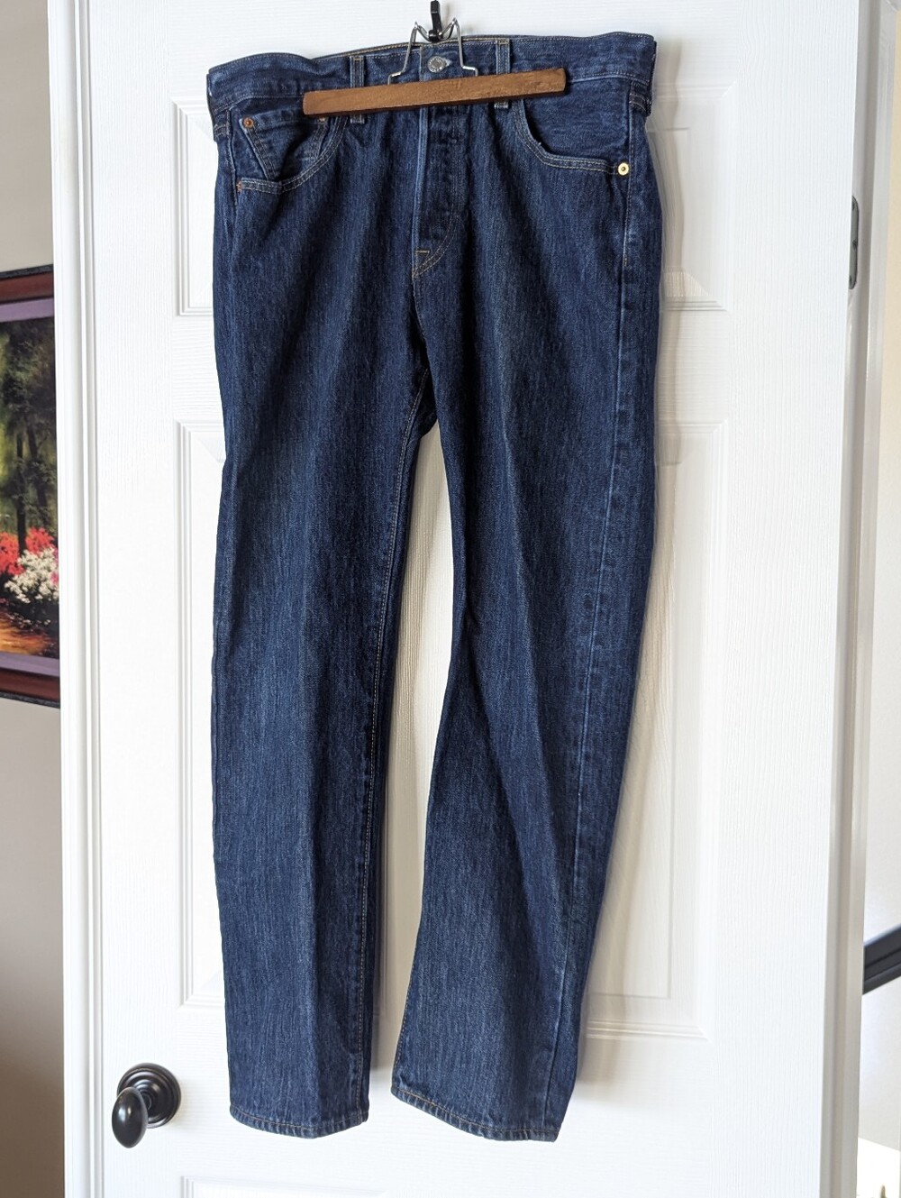 Levis 501 Blue Denim Jeans 33W 30L